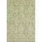 8' X 10' Artichoke Green Beige And Ivory Damask Washable Area Rug With UV Protection