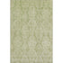 8' X 10' Artichoke Green Beige And Ivory Damask Washable Area Rug With UV Protection