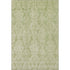 8' X 10' Artichoke Green Beige And Ivory Damask Washable Area Rug With UV Protection