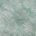 9' X 12' Aqua Teal And Ivory Damask Washable Area Rug With UV Protection