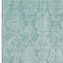 9' X 12' Aqua Teal And Ivory Damask Washable Area Rug With UV Protection