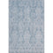 5' X 8' Blue And Ivory Damask Washable Area Rug With UV Protection