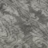 8' Gray And Silver Damask Washable Round Rug With UV Protection