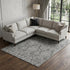8' X 10' Gray And Silver Damask Washable Area Rug With UV Protection