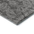 8' X 10' Gray And Silver Damask Washable Area Rug With UV Protection