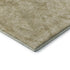 8' Tan And Beige Damask Washable Round Rug With UV Protection