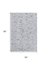 5' X 8' Blue Gray And Ivory Geometric Washable Area Rug With UV Protection