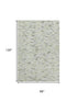 8' X 10' Green Gray And Ivory Geometric Washable Area Rug With UV Protection
