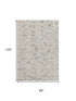 8' X 10' Linen Gray And Ivory Geometric Washable Area Rug With UV Protection