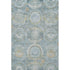 5' X 8' Blue Gold And Gray Mosaic Washable Area Rug With UV Protection