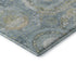 5' X 8' Blue Gold And Gray Mosaic Washable Area Rug With UV Protection