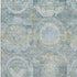 5' X 8' Blue Gold And Gray Mosaic Washable Area Rug With UV Protection