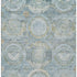 5' X 8' Blue Gold And Gray Mosaic Washable Area Rug With UV Protection