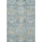 8' X 10' Blue Gold And Gray Mosaic Washable Area Rug With UV Protection