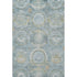 8' X 10' Blue Gold And Gray Mosaic Washable Area Rug With UV Protection