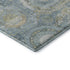 8' X 10' Blue Gold And Gray Mosaic Washable Area Rug With UV Protection