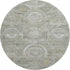 8' Pewter Gray And Wheat Mosaic Washable Round Rug With UV Protection