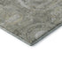 8' Pewter Gray And Wheat Mosaic Washable Round Rug With UV Protection