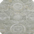 8' Pewter Gray And Wheat Mosaic Washable Round Rug With UV Protection