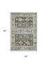 5' X 8' Brown Taupe And Beige Southwestern Washable Area Rug With UV Protection