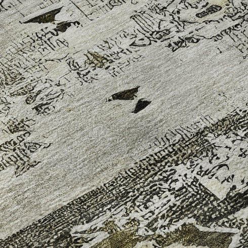5' X 8' Brown Taupe And Beige Southwestern Washable Area Rug With UV Protection
