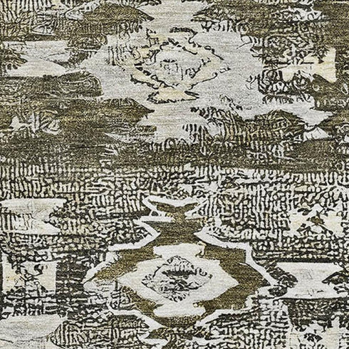 5' X 8' Brown Taupe And Beige Southwestern Washable Area Rug With UV Protection