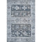 5' X 8' Blue Ivory And Gray Southwestern Washable Area Rug With UV Protection