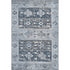 5' X 8' Blue Ivory And Gray Southwestern Washable Area Rug With UV Protection