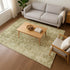 9' X 12' Brown And Beige Floral Medallion Washable Area Rug With UV Protection