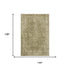 9' X 12' Brown And Beige Floral Medallion Washable Area Rug With UV Protection