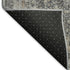 8' Charcoal Gray And Silver Floral Medallion Washable Round Rug With UV Protection