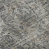 8' Charcoal Gray And Silver Floral Medallion Washable Round Rug With UV Protection