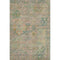 5' X 8' Green Teal And Orange Floral Washable Area Rug With UV Protection