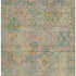 5' X 8' Green Teal And Orange Floral Washable Area Rug With UV Protection