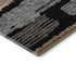 5' X 8' Black Copper And Gold Striped Washable Area Rug With UV Protection