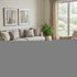 8' Linen Gray And Ivory Striped Washable Round Rug With UV Protection