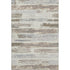 8' X 10' Linen Gray And Ivory Striped Washable Area Rug With UV Protection