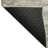 8' X 10' Linen Gray And Ivory Striped Washable Area Rug With UV Protection
