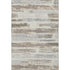 8' X 10' Linen Gray And Ivory Striped Washable Area Rug With UV Protection