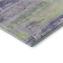 8' Lavender Green And Ivory Striped Washable Round Rug With UV Protection