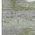 8' X 10' Olive Green Gray And Silver Striped Washable Area Rug With UV Protection