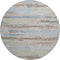 8' Taupe Blue And Green Striped Washable Round Rug With UV Protection