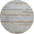 8' Taupe Blue And Green Striped Washable Round Rug With UV Protection