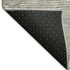 8' Taupe Blue And Green Striped Washable Round Rug With UV Protection