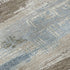 8' Taupe Blue And Green Striped Washable Round Rug With UV Protection