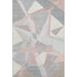 5' X 8' Blush Ivory And Gray Geometric Washable Area Rug With UV Protection