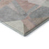 5' X 8' Blush Ivory And Gray Geometric Washable Area Rug With UV Protection
