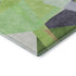 8' Lavender Green And Ivory Geometric Washable Round Rug With UV Protection