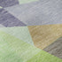 8' Lavender Green And Ivory Geometric Washable Round Rug With UV Protection