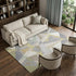 8' X 10' Pewter Ivory And Wheat Geometric Washable Area Rug With UV Protection